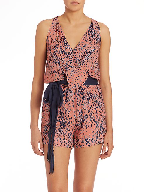 ViX by Paula Hermanny - Layla Python-Print Short Jumpsuit