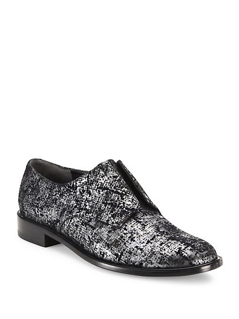 Robert Clergerie - Jaml Metallic Leather Oxfords