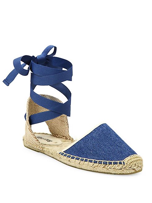 Soludos - Denim Ankle-Wrap Espadrilles