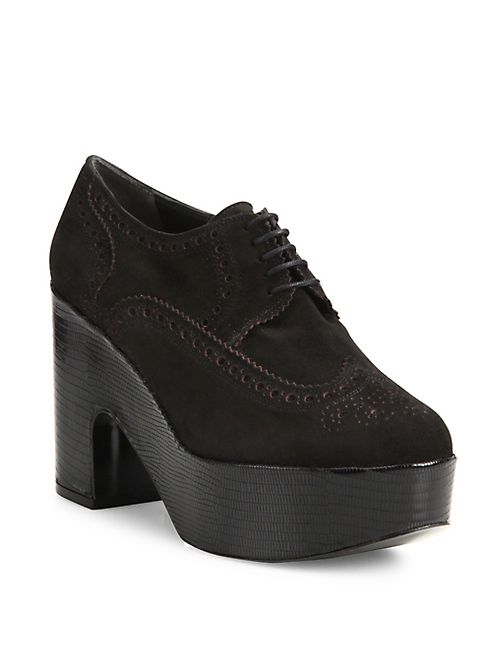 Robert Clergerie - Voel Suede Platform Oxfords