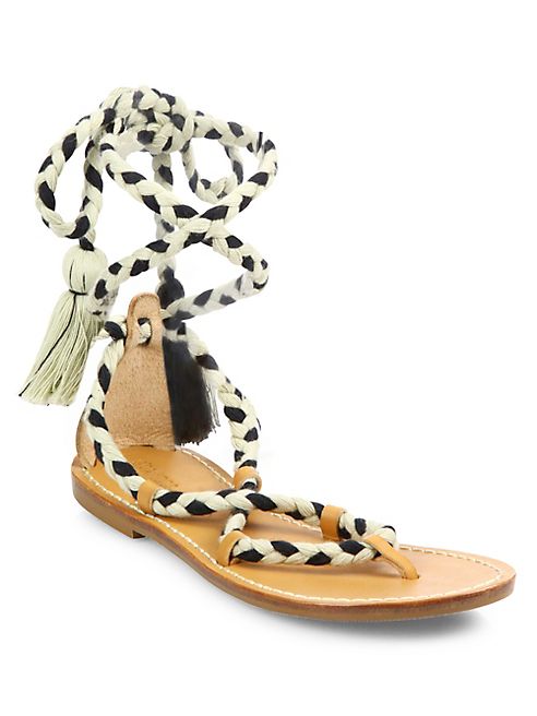 Soludos - Cotton Lace-Up Flat Sandals