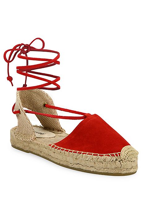 Soludos - Suede Lace-Up Platform Espadrilles