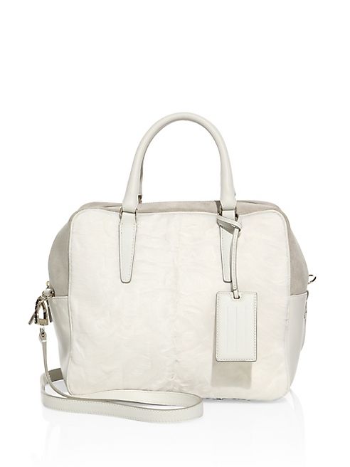 Agnona - Boston Lamb Fur & Suede Satchel