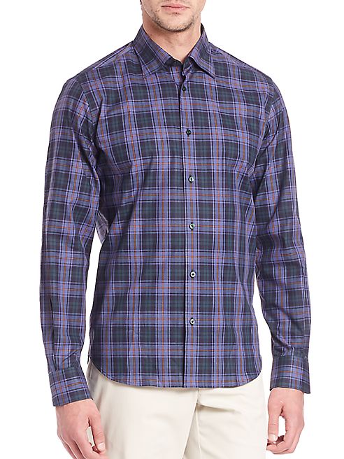 Saks Fifth Avenue Collection - Long Sleeve Cotton Shirt