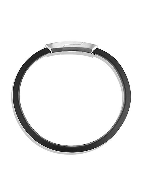 David Yurman - Forged Carbon Sterling Silver & Leather Bracelet