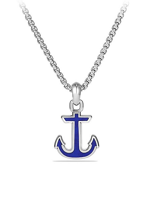 David Yurman - Maritime Lapis Lazuli & Sterling Silver Anchor Pendant