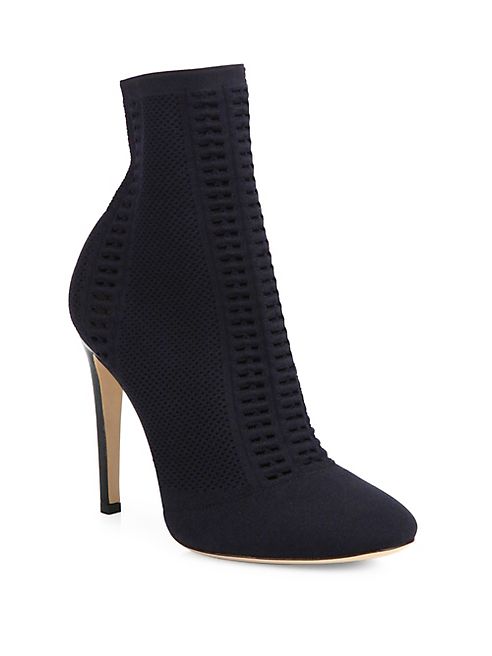 Gianvito Rossi - Vires Cuissard Knitted Ankle Boots