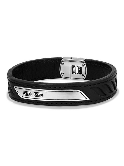 David Yurman - Graphic Cable Leather ID Bracelet