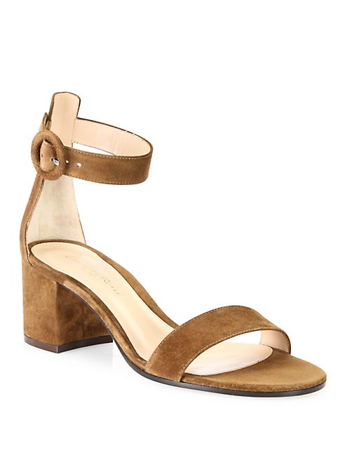 Gianvito Rossi - Texas Suede Block Heel Sandals