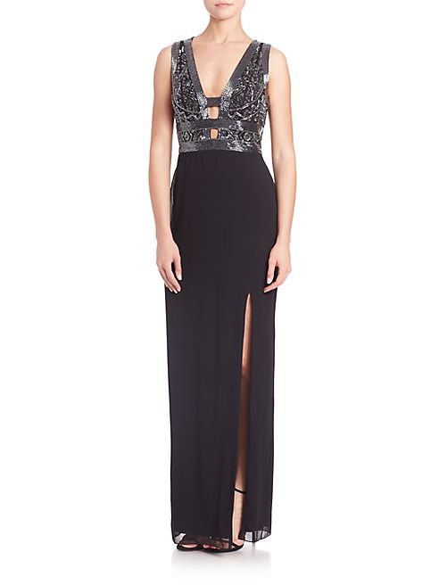 Basix Black Label - Embellished Cutout Gown