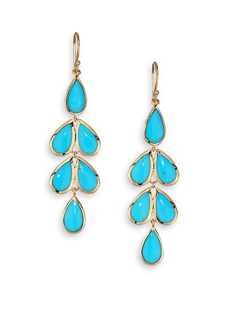 IPPOLITA - Rock Candy Collection Turquoise Linear Cascade Earrings