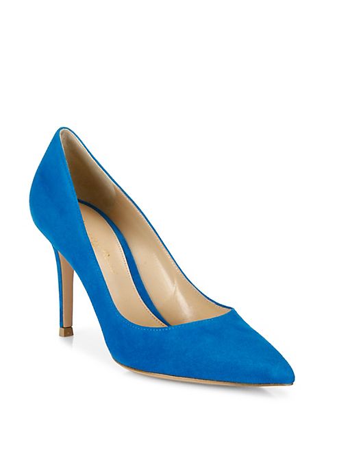 Gianvito Rossi - Gianvito Suede Point Toe Pumps