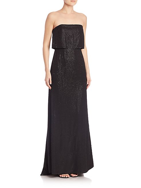 Halston Heritage - Strapless Popover Gown