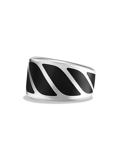 David Yurman - Cabochon Black Onyx Sterling Silver Ring