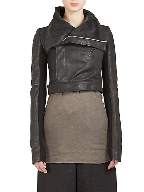 Rick Owens - Signature Cropped Leather Biker