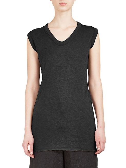 Rick Owens - Floating V-Neck Sleeveless Tee