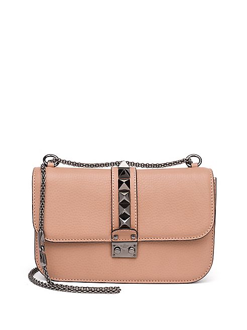 Valentino - Rocklock Medium Leather Crossbody Bag