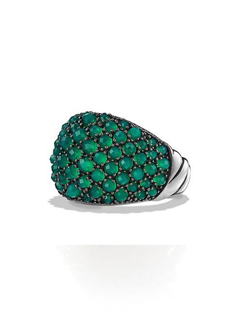 David Yurman - Osetra Dome Ring with Green Onyx