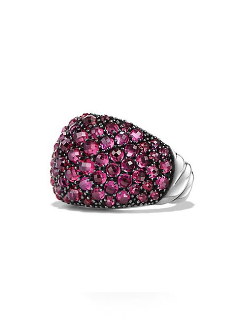 David Yurman - Osetra Dome Ring with Pavé Rubies