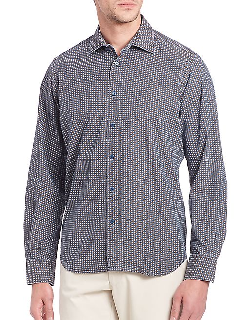 Saks Fifth Avenue Collection - Printed Long Sleeve Shirt