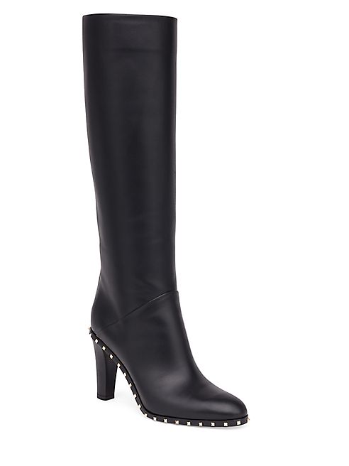 Valentino - Soul Studded Leather Tall Boots