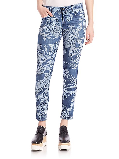 Stella McCartney - Tiger-Print Skinny Ankle Jeans