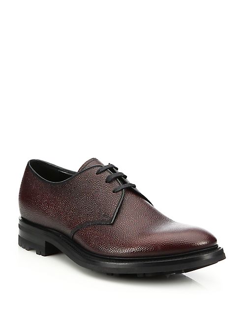 Prada - Pebbled Leather Oxfords