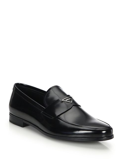 Prada - Leather Slip-On Shoes