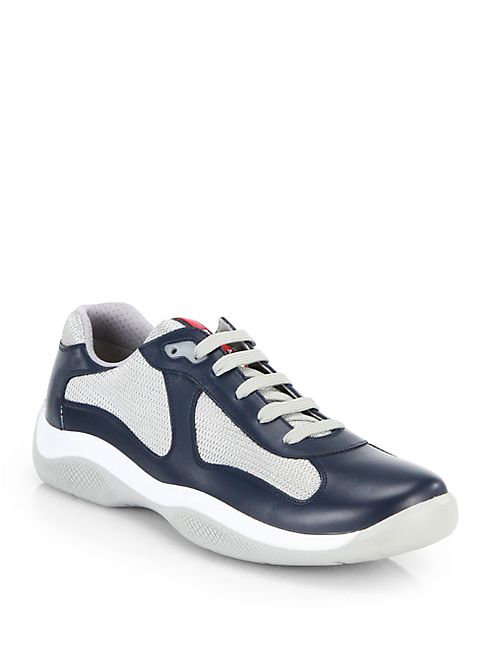 Prada - Newac Leather & Mesh Sneakers