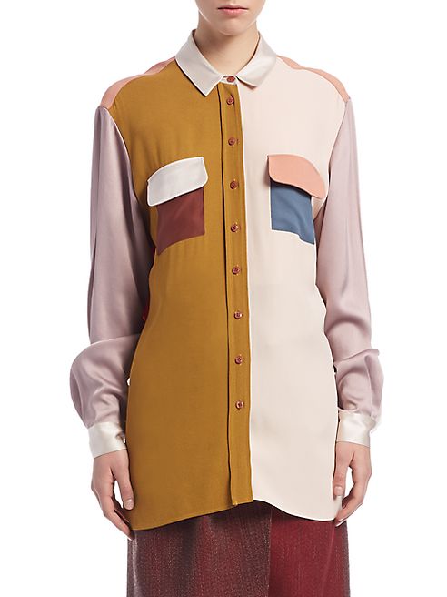 Lanvin - Patchwork Button-Front Shirt