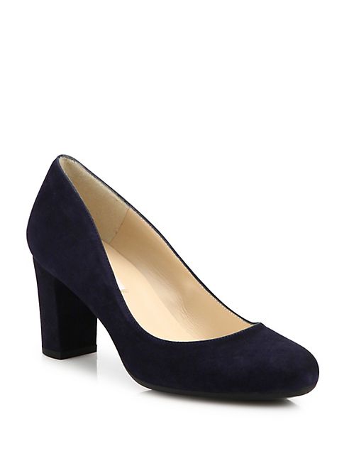 L.K. Bennett - Sersha Suede Block Heel Pumps