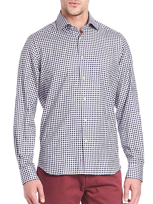 Saks Fifth Avenue Collection - Gingham Printed Shirt