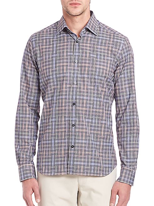 Saks Fifth Avenue Collection - Printed Long Sleeve Shirt