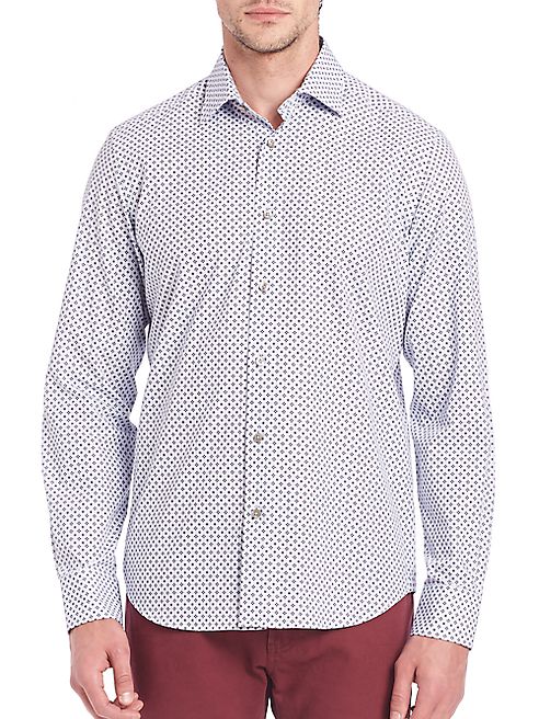 Saks Fifth Avenue Collection - Cotton Shirt with Long Sleeves