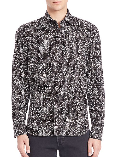 Saks Fifth Avenue Collection - Paint Splatter Pattern Shirt