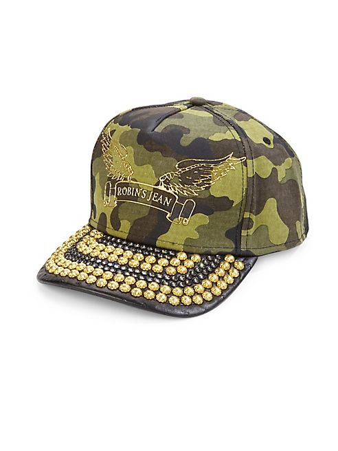 Robin's Jeans - Metal Studded Brim Camouflage Cap