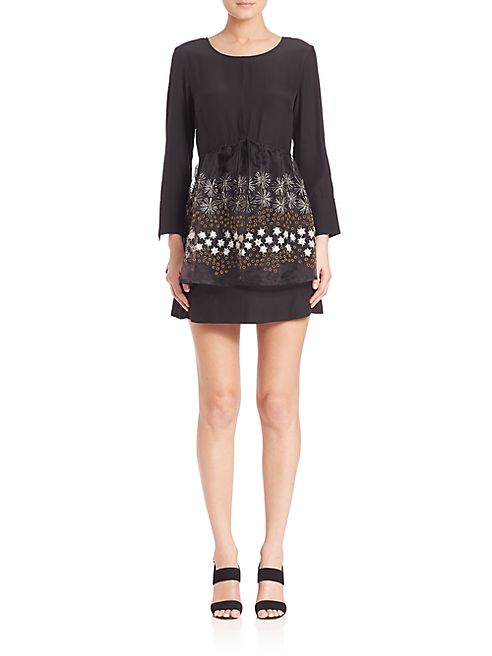 SUNO - Organza Overlay Mini Dress