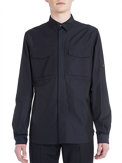 Valentino - Thermal Bond Pocket Cotton Shirt