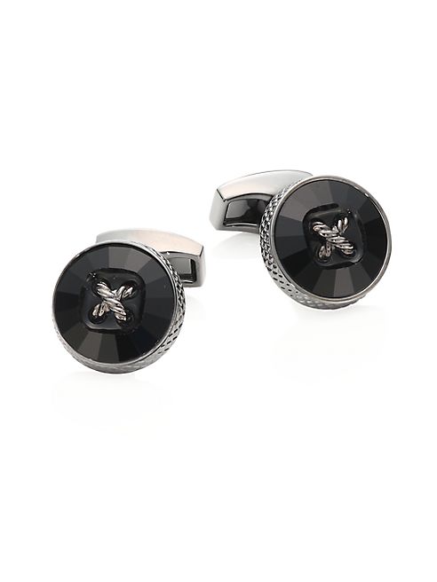 Tateossian - Swarovski Button Mayfair Cuff Links