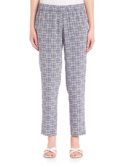 Joie - Julietta Diamond-Print Silk Pants