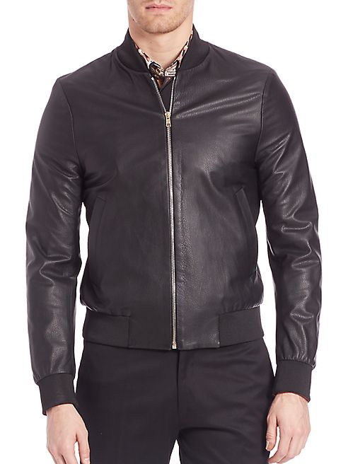 Paul Smith - Gents Leather Bomber Jacket