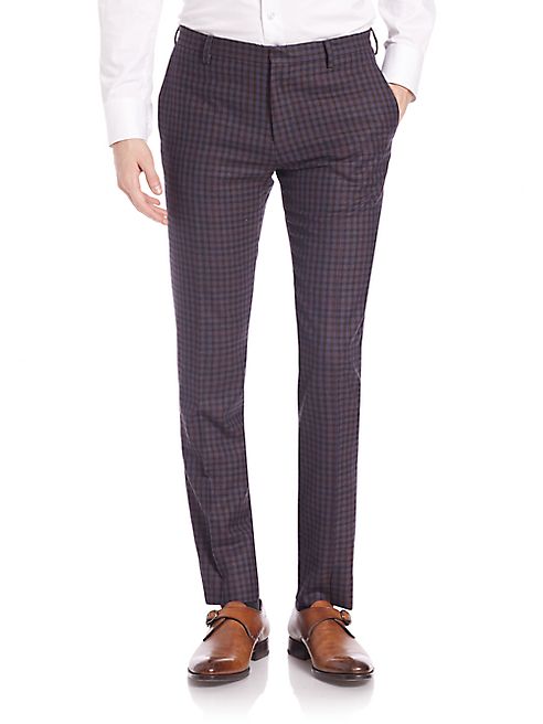 Paul Smith - Merino Wool Check Trousers