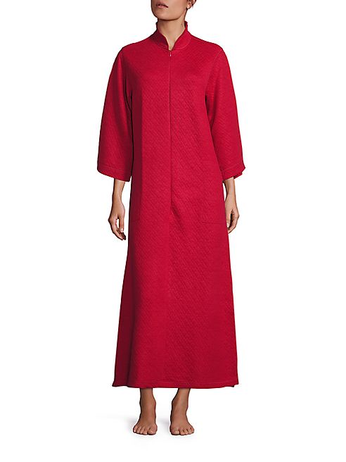 Natori - Beijing Quilted Zip-Front Caftan