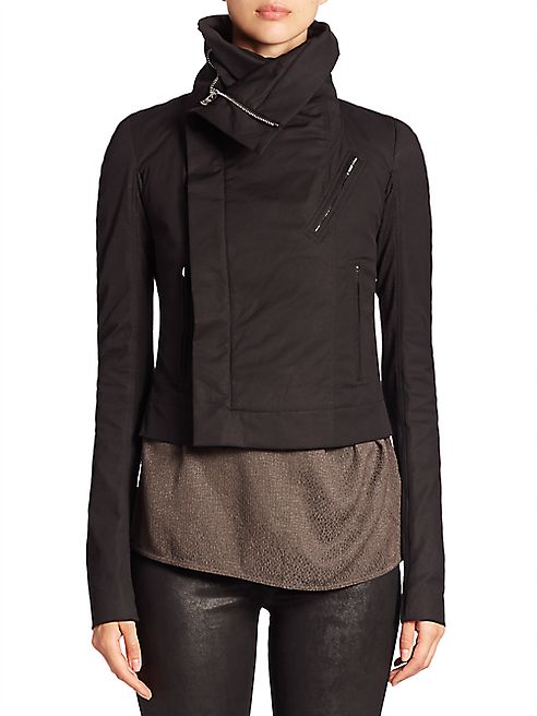 Rick Owens - Stretch-Cotton Biker Jacket