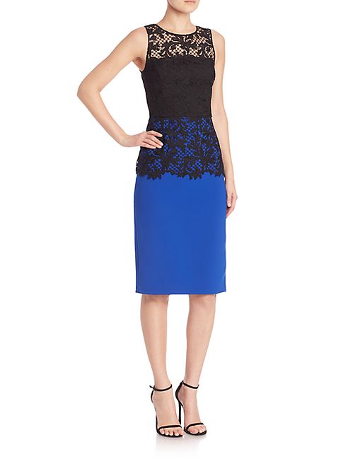 Sachin & Babi - Carolina Lace Trim Sheath Dress