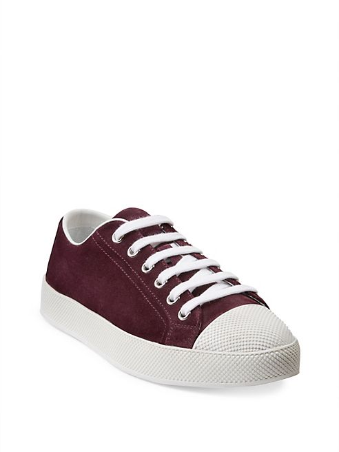 Prada - Suede Low-Top Sneakers