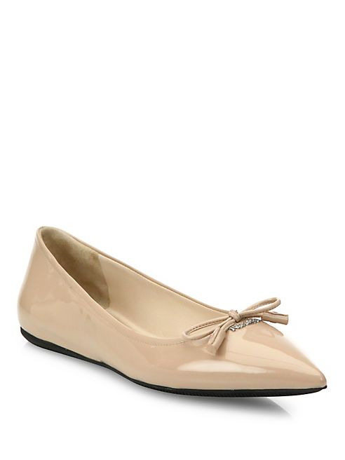 Prada - Patent Leather Skimmer Flats