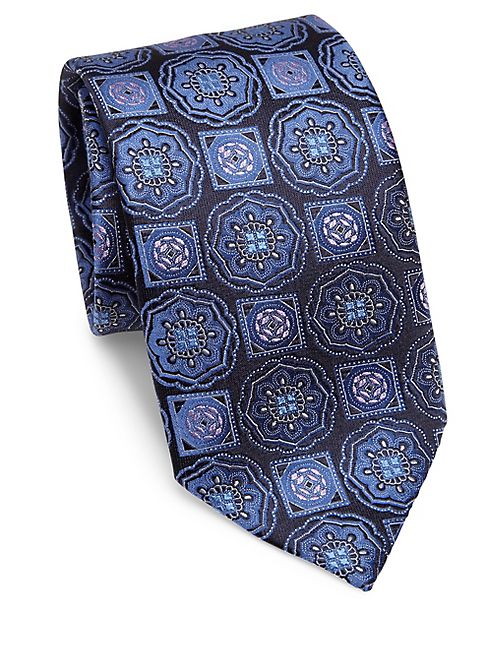 Ermenegildo Zegna - Medallion Woven Silk Tie