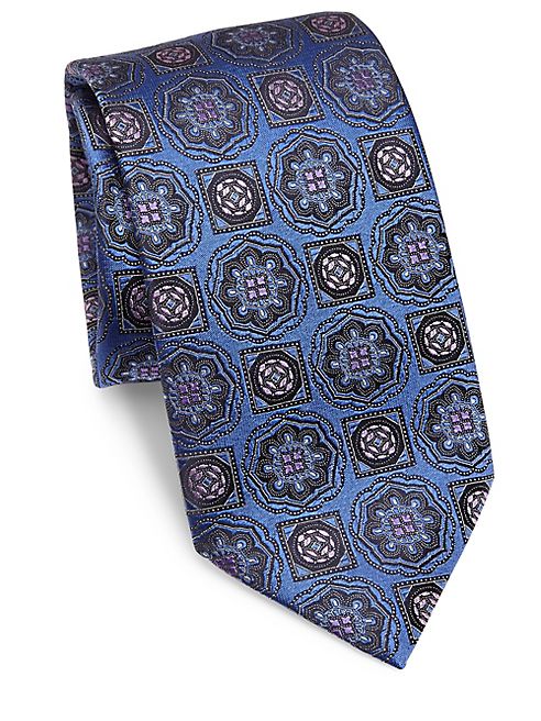 Ermenegildo Zegna - Medallion Patterned Silk Tie