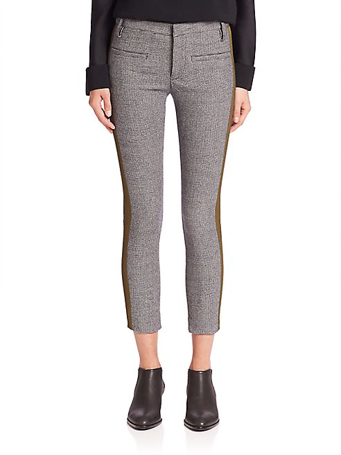 Haider Ackermann - Wool & Leather Skinny Cropped Pants